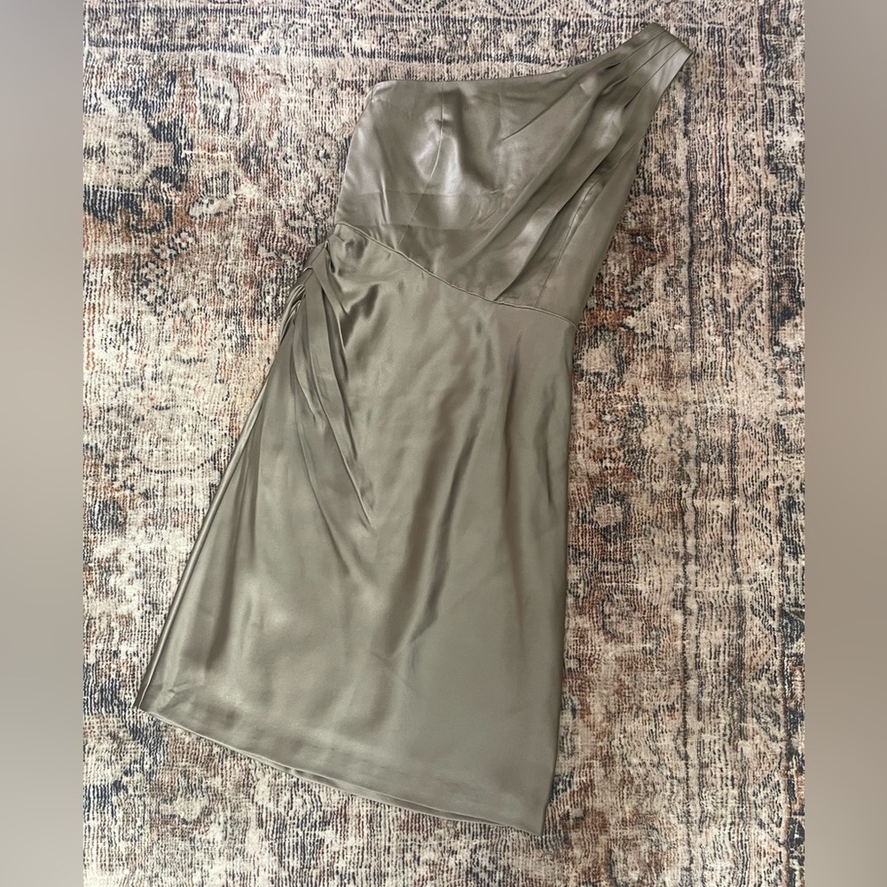 NEW J. CREW Silk one shoulder Mini dress sz 2